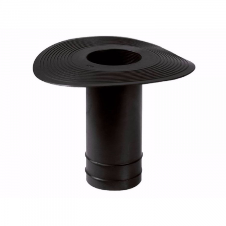 Accesorii Hidroizolații - Scurgere Verticala cu Flansa si Iesire Rotunda Culoare Negru Pentru Terase L 240mm D 80mm