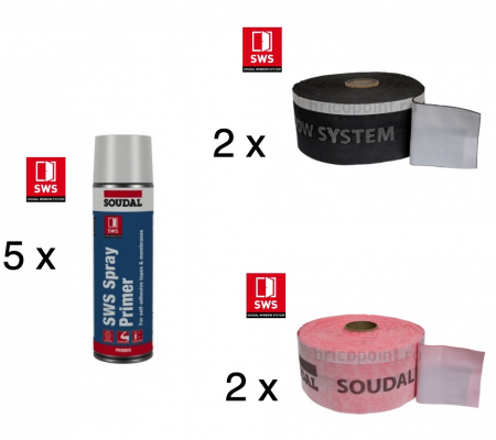 Membrane - Pachet 5 x Spray Primer 500mL + 2 x Extra Outside 70mm + 2 x Extra Inside 70mm