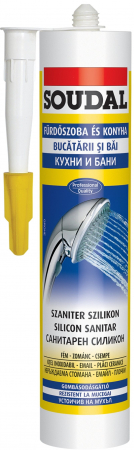 Etanșanți - Soudal Silicon Sanitar, 300 mL