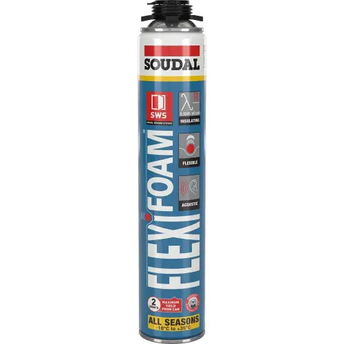 Montaj și Etanșare Ferestre - Spumă Flexibilă Pentru Montaj Uși Ferestre FlexiFoam SWS 750mL