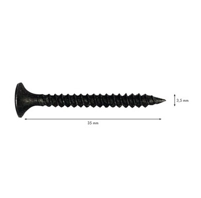 Șuruburi Gips Carton - Surub Autofiletant, Cap inecat, din Otel Fosfatat, 3.5 x 35 mm, 1000 buc/cutie