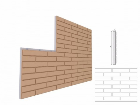 Termosistem Decorativ - Termosistem Decorativ din Polistiren Laminat FPTD06 L2000 x H500 x G30mm