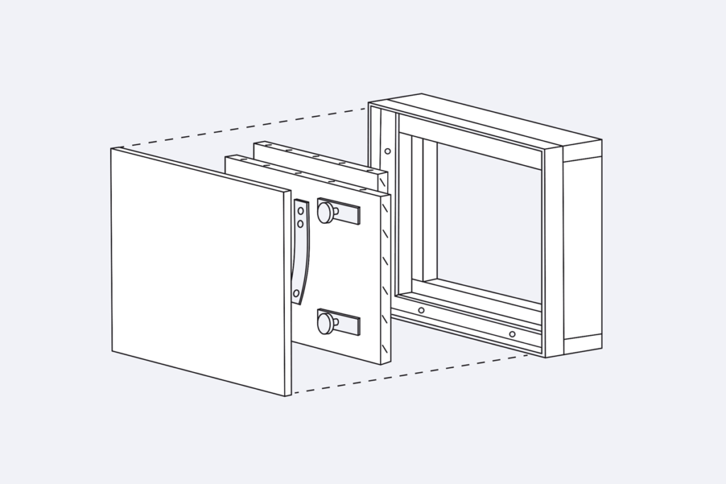 Trapă Vizitare Perete Cu Rezistență la Foc 90 Min ALURAPiD Ei90 2 x 20mm [2]
