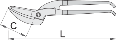 UNIOR 592R-PLUS/7DP Foarfeca de Tabla Pelican, L 350mm [1]
