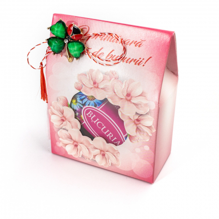 Martisoare Dulci - SET 10 MARTISOARE BUCURIA CU BROSA TRIFOI