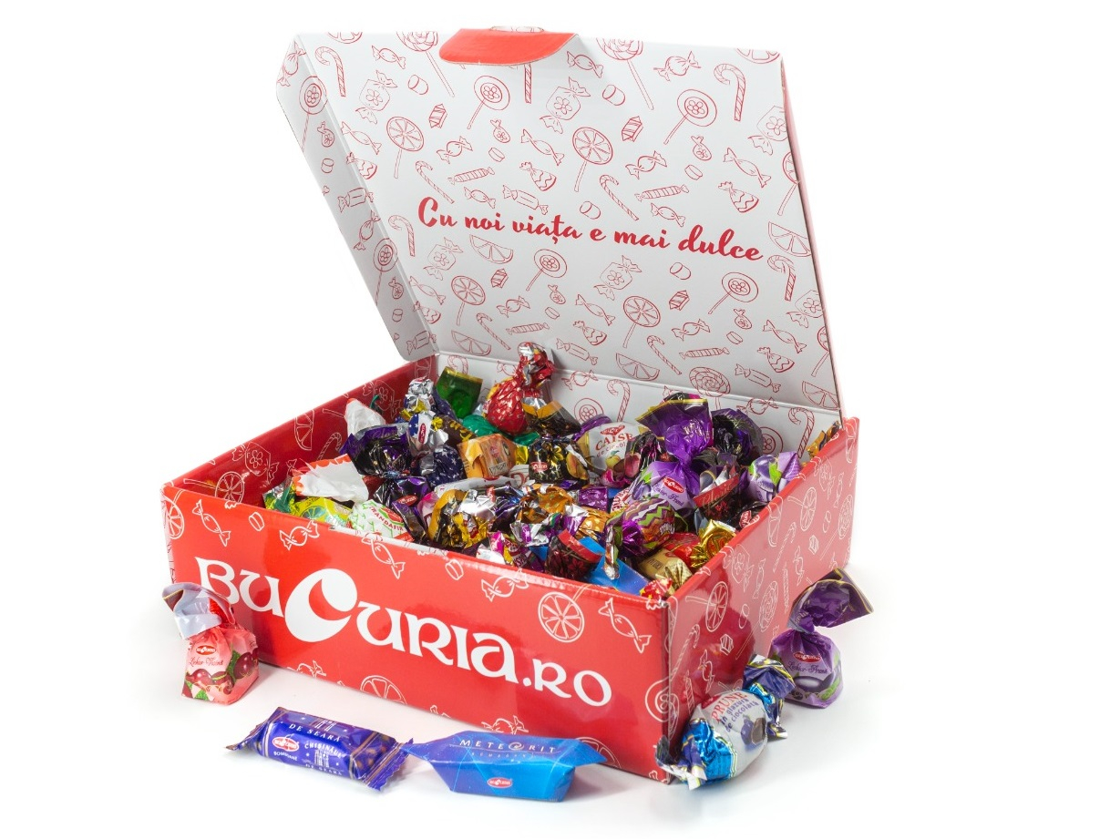 Tackle Remarkable assembly Cutie cadou cu bomboane Bucuria BOX | Bucuria.ro