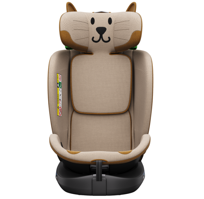 BUF BOOF B-Joy DELUXE iSize Autósülés, 360 °-os, 0-36 kg-os forgatással, 40-150 cm, OrangeCAT [7]