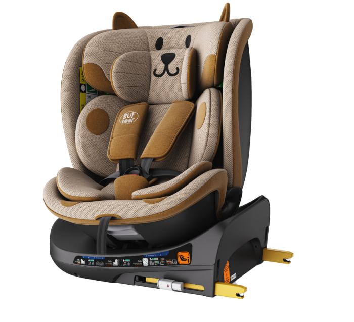 BUF BOOF B-Joy DELUXE iSize Autósülés, 360 °-os, 0-36 kg-os forgatással, 40-150 cm, OrangeCAT [6]