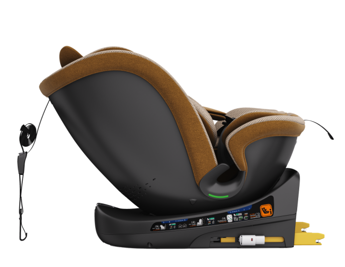 BUF BOOF B-Joy DELUXE iSize Autósülés, 360 °-os, 0-36 kg-os forgatással, 40-150 cm, OrangeCAT [10]