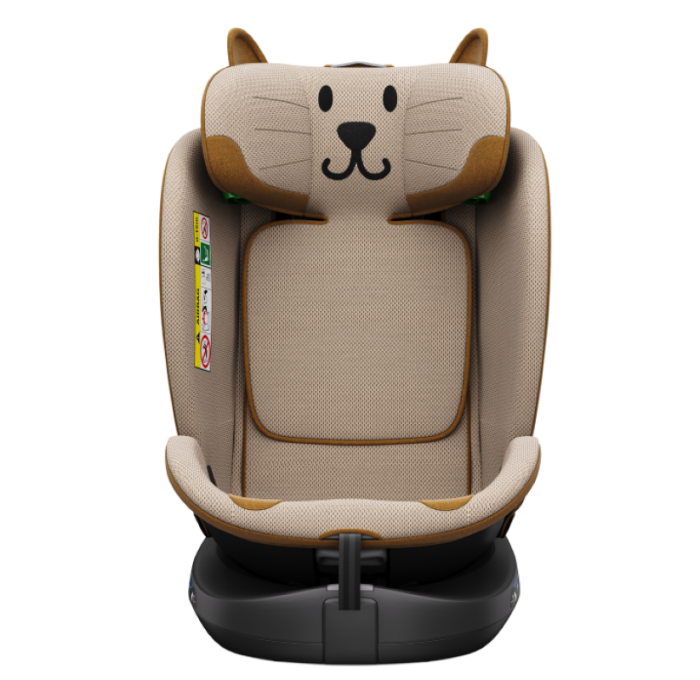 BUF BOOF B-Joy DELUXE iSize Autósülés, 360 °-os, 0-36 kg-os forgatással, 40-150 cm, OrangeCAT [9]