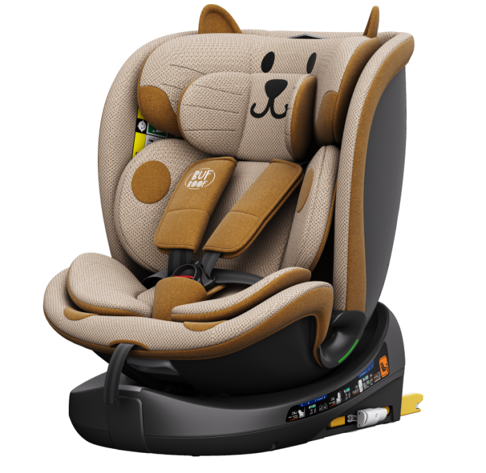 BUF BOOF B-Joy DELUXE iSize Autósülés, 360 °-os, 0-36 kg-os forgatással, 40-150 cm, OrangeCAT [1]