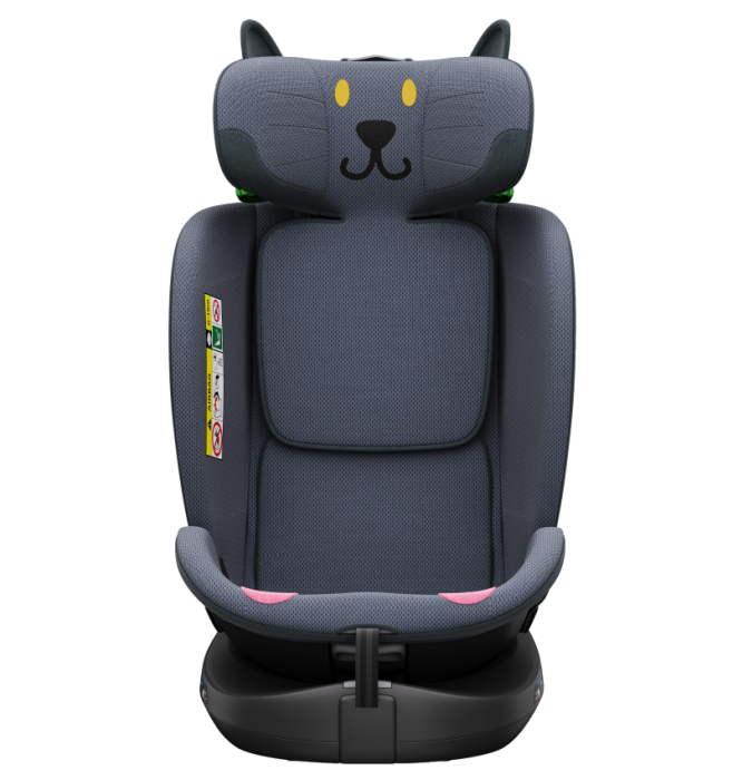 BUF BOOF B-Joy DELUXE iSize Autósülés, 360 °-os, 0-36 kg-os forgatással, 40-150 cm, DarkGreyCAT [7]