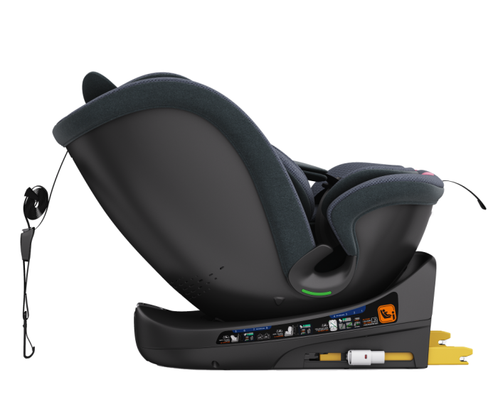 BUF BOOF B-Joy DELUXE iSize Autósülés, 360 °-os, 0-36 kg-os forgatással, 40-150 cm, DarkGreyCAT [9]