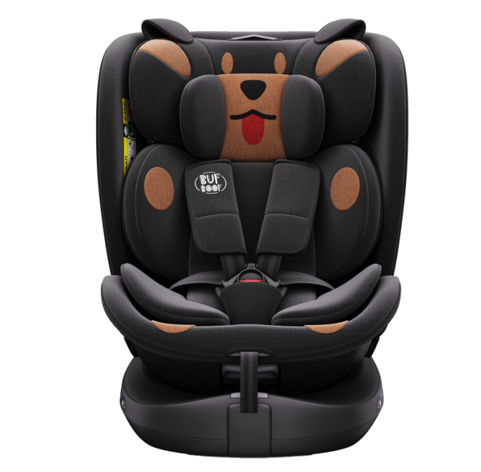 BUF BOOF B-Joy DELUXE iSize Autósülés, 360 °-os, 0-36 kg-os forgatással, 40-150 cm, BlackDOG [12]