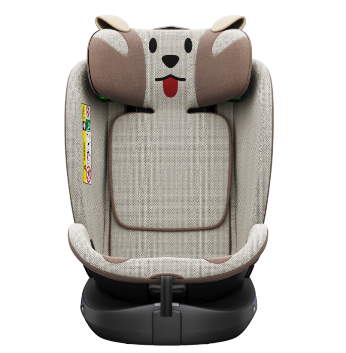 BUF BOOF B-Joy DELUXE iSize Autósülés, 360 °-os, 0-36 kg-os forgatással, 40-150 cm, BrownDOG [14]