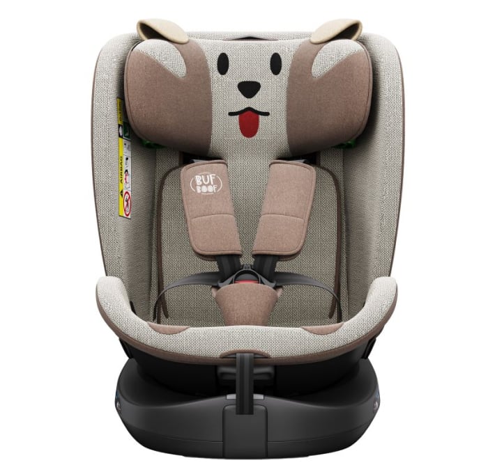 BUF BOOF B-Joy DELUXE iSize Autósülés, 360 °-os, 0-36 kg-os forgatással, 40-150 cm, BrownDOG [11]