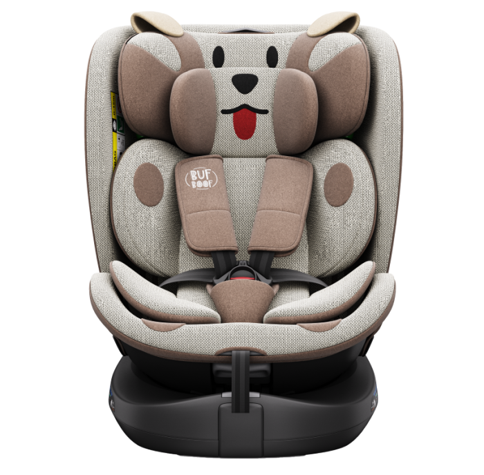 BUF BOOF B-Joy DELUXE iSize Autósülés, 360 °-os, 0-36 kg-os forgatással, 40-150 cm, BrownDOG [13]