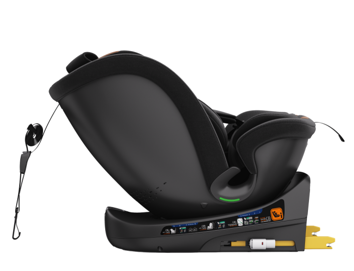 BUF BOOF B-Joy DELUXE iSize Autósülés, 360 °-os, 0-36 kg-os forgatással, 40-150 cm, BlackDOG [19]