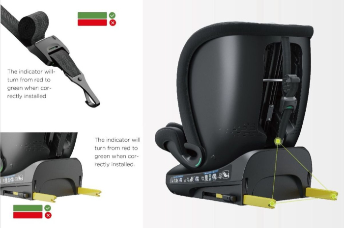 BUF BOOF B-Joy DELUXE iSize Autósülés, 360 °-os, 0-36 kg-os forgatással, 40-150 cm, BlackDOG [10]