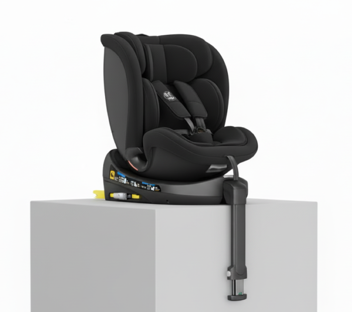 BUF BOOF® N-Fix iSize autós gyerekülés, ISOFIX, 360° forgatható, támasztóláb, 165° dönthető alvópozíció, 40–150 cm [10]