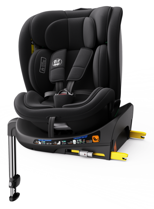 BUF BOOF® N-Fix iSize autós gyerekülés, ISOFIX, 360° forgatható, támasztóláb, 165° dönthető alvópozíció, 40–150 cm [15]
