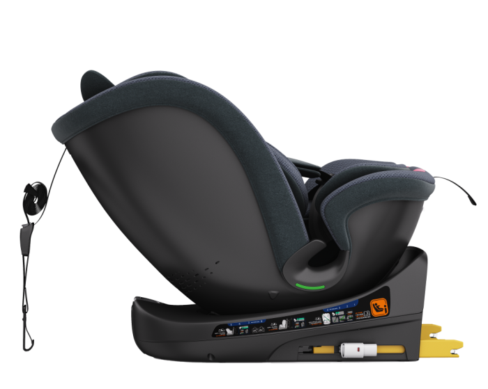 BUF BOOF B-Joy DELUXE iSize Autósülés, 360 °-os, 0-36 kg-os forgatással, 40-150 cm, DarkGreyCAT [19]