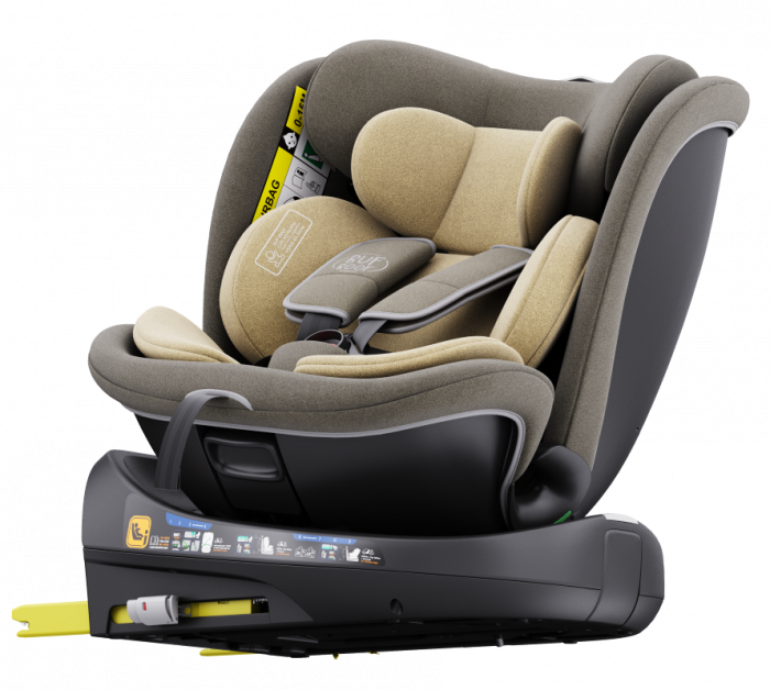 BUF BOOF B-Joy DELUXE iSize Autósülés, 360 °-os, 0-36 kg-os forgatással, 40-150 cm, LightBrown [1]