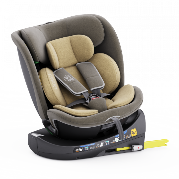BUF BOOF B-Joy DELUXE iSize Autósülés, 360 °-os, 0-36 kg-os forgatással, 40-150 cm, LightBrown [5]