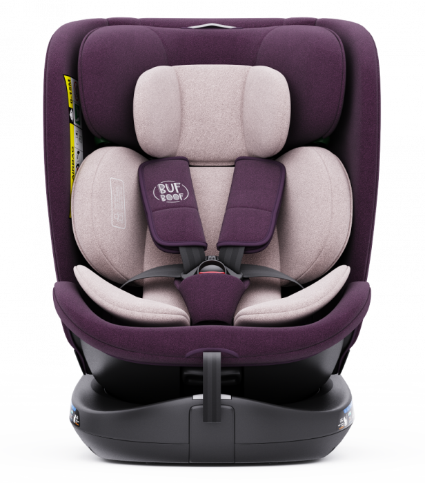 BUF BOOF B-Joy DELUXE iSize Autósülés, 360 °-os, 0-36 kg-os forgatással, 40-150 cm, Purple [5]