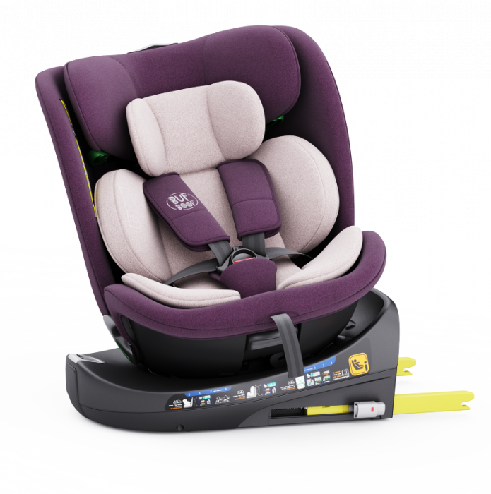 BUF BOOF B-Joy DELUXE iSize Autósülés, 360 °-os, 0-36 kg-os forgatással, 40-150 cm, Purple [4]