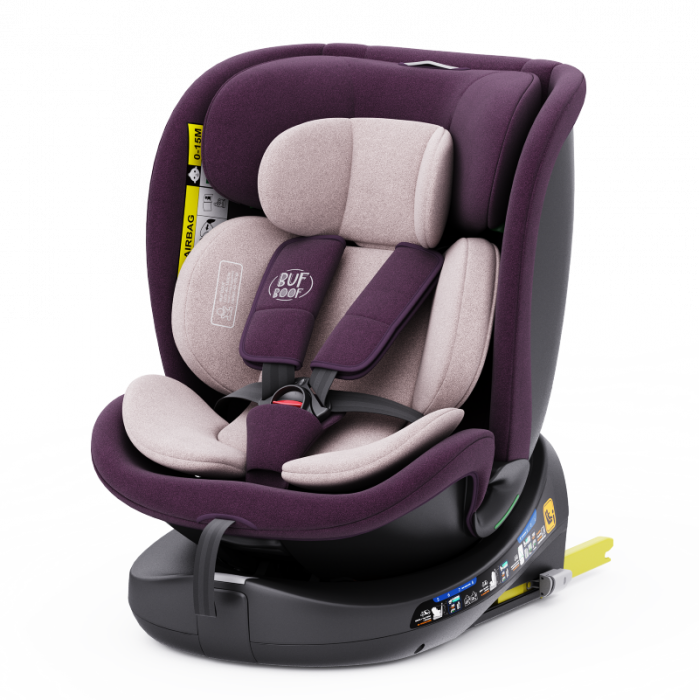 BUF BOOF B-Joy DELUXE iSize Autósülés, 360 °-os, 0-36 kg-os forgatással, 40-150 cm, Purple [9]