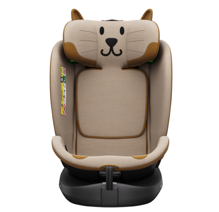 BUF BOOF B-Joy DELUXE iSize Autósülés, 360 °-os, 0-36 kg-os forgatással, 40-150 cm, OrangeCAT [19]