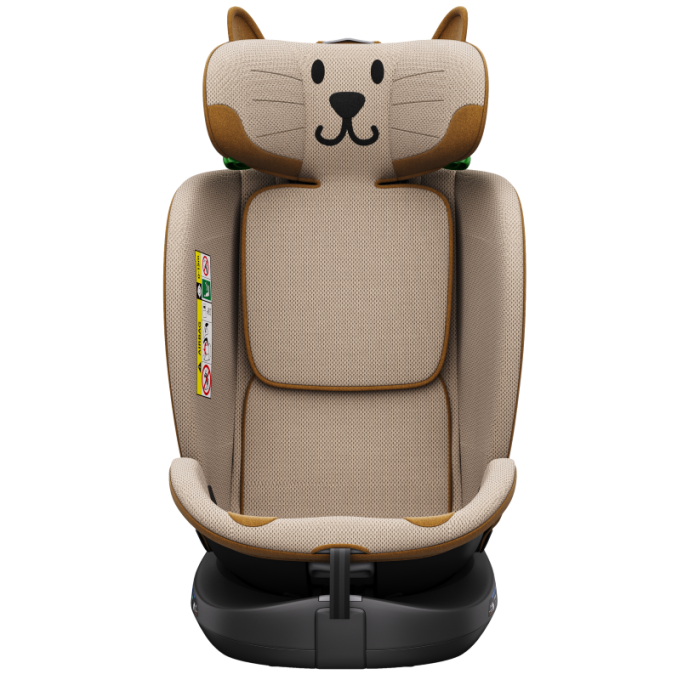 BUF BOOF B-Joy DELUXE iSize Autósülés, 360 °-os, 0-36 kg-os forgatással, 40-150 cm, OrangeCAT [13]