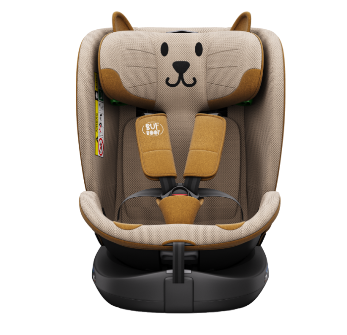 BUF BOOF B-Joy DELUXE iSize Autósülés, 360 °-os, 0-36 kg-os forgatással, 40-150 cm, OrangeCAT [20]
