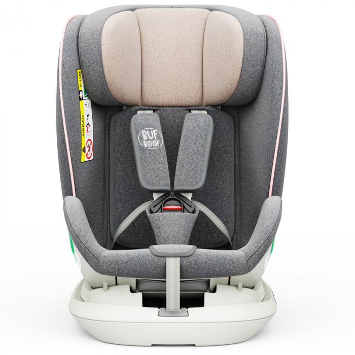 BUF BOOF Platinum DELUXE iSize Autósülés, 360 °-os, 0-36 kg-os forgatással, Top Tether 40-150 cm, Pink [12]