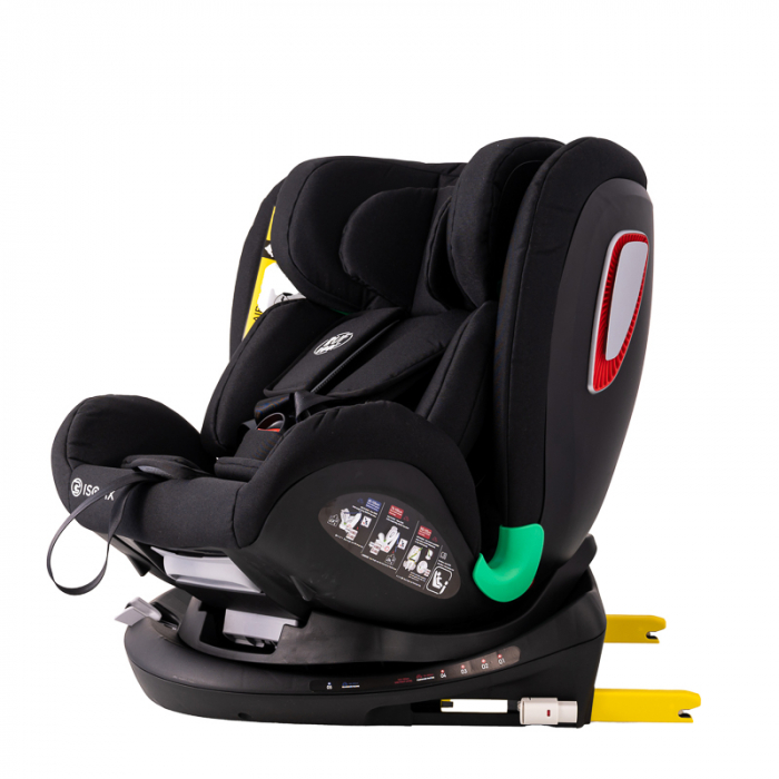 BUF BOOF Platinum DELUXE iSize Autósülés, 360 °-os, 0-36 kg-os forgatással, Top Tether 40-150 cm, BlackJeans [2]