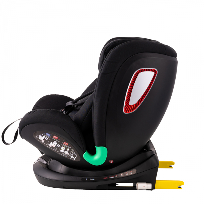 BUF BOOF Platinum DELUXE iSize Autósülés, 360 °-os, 0-36 kg-os forgatással, Top Tether 40-150 cm, BlackJeans [8]
