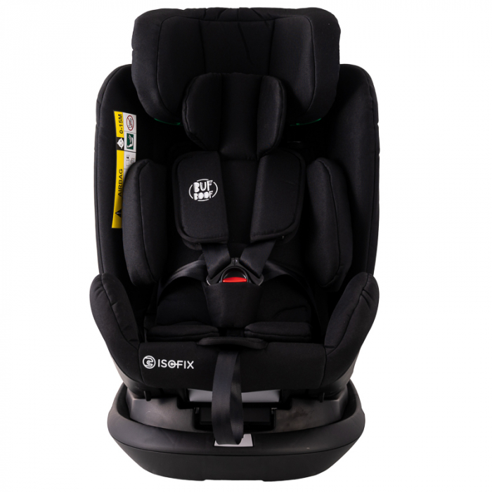BUF BOOF Platinum DELUXE iSize Autósülés, 360 °-os, 0-36 kg-os forgatással, Top Tether 40-150 cm, BlackJeans [12]