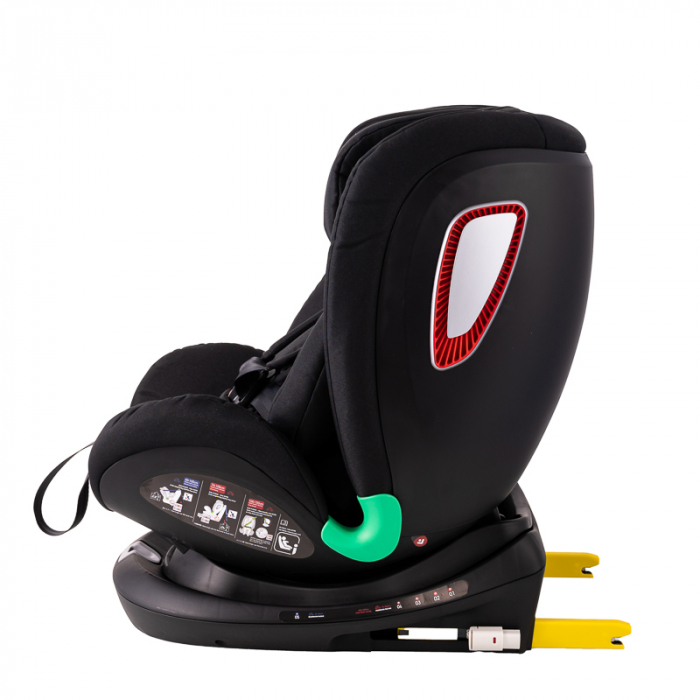 BUF BOOF Platinum DELUXE iSize Autósülés, 360 °-os, 0-36 kg-os forgatással, Top Tether 40-150 cm, BlackJeans [7]