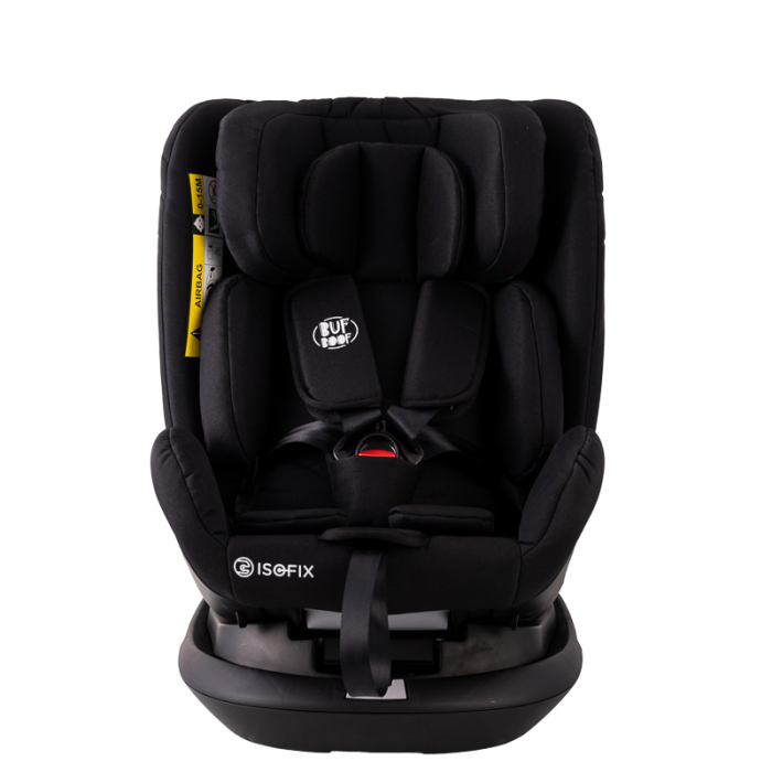 BUF BOOF Platinum DELUXE iSize Autósülés, 360 °-os, 0-36 kg-os forgatással, Top Tether 40-150 cm, BlackJeans [9]