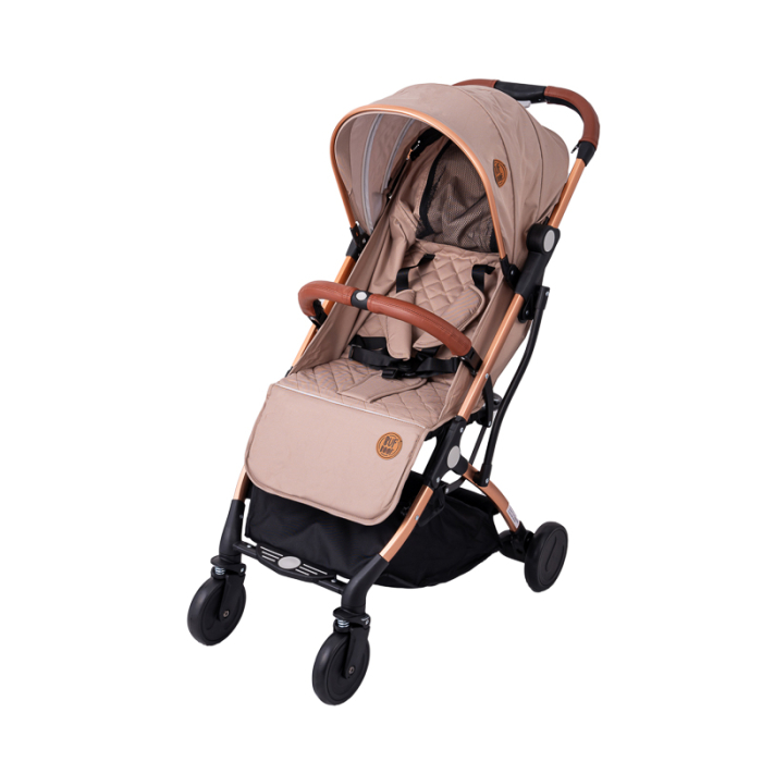 BUF BOOF® S-16 Könnyű sport babakocsi, 0–36 hónap, teljesen vízszintes 180°-os dönthetőség, összecsukható rendszer trolley funkcióval Brown [6]
