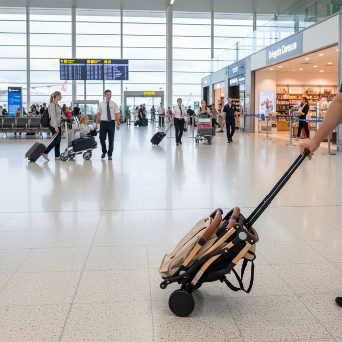 BUF BOOF® S-16 Könnyű sport babakocsi, 0–36 hónap, teljesen vízszintes 180°-os dönthetőség, összecsukható rendszer trolley funkcióval Sand [6]