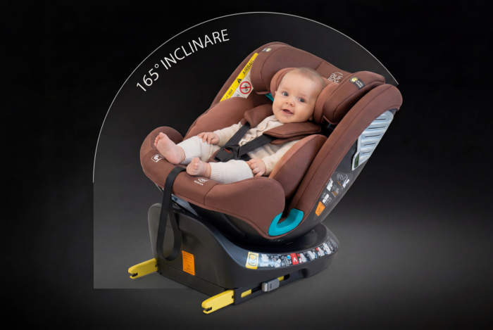 BUF BOOF Saphir Deluxe iSize Autósülés, 360 °-os, 0-36 kg-os forgatással, 40-150 cm, Black [2]
