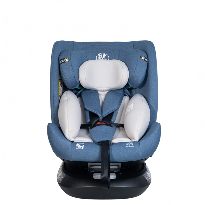 BUF BOOF Saphir Deluxe iSize Autósülés, 360 °-os, 0-36 kg-os forgatással, 40-150 cm, Blue [6]