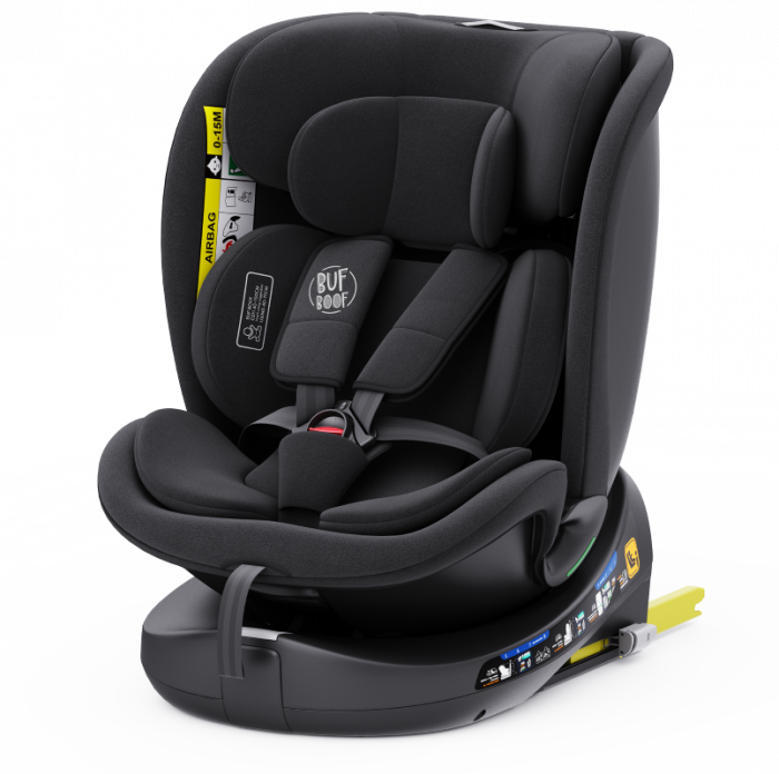 BUF BOOF B-Joy DELUXE iSize Autósülés, 360 °-os, 0-36 kg-os forgatással, 40-150 cm, Black [6]
