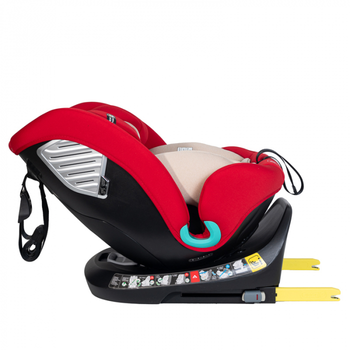 BUF BOOF Saphir Deluxe iSize Autósülés, 360 °-os, 0-36 kg-os forgatással, 40-150 cm, Red [7]