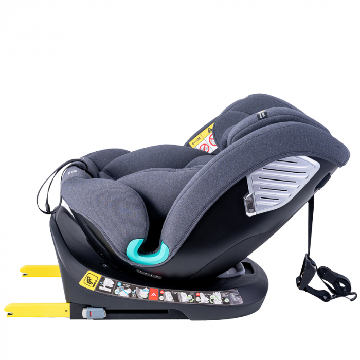 BUF BOOF Saphir Deluxe iSize Autósülés, 360 °-os, 0-36 kg-os forgatással, 40-150 cm, Grey [4]