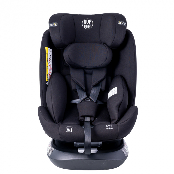 BUF BOOF Saphir Deluxe iSize Autósülés, 360 °-os, 0-36 kg-os forgatással, 40-150 cm, Black [10]