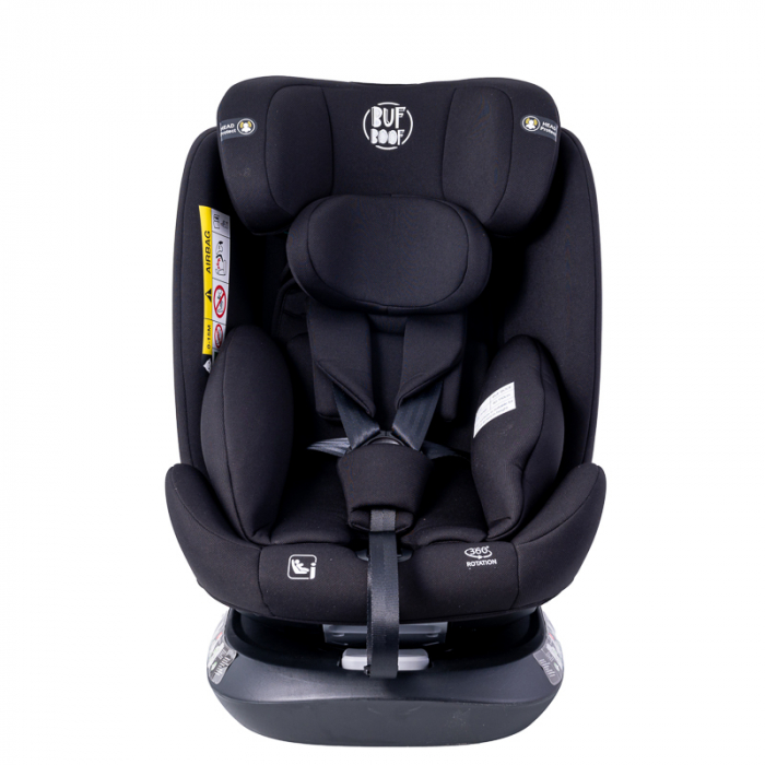 BUF BOOF Saphir Deluxe iSize Autósülés, 360 °-os, 0-36 kg-os forgatással, 40-150 cm, Black [9]
