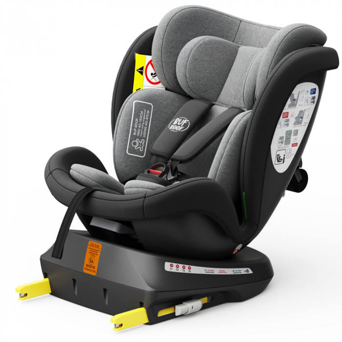 BUF BOOF TWT Plus iSize Autósülés, 360 °-os, 0-36 kg-os forgatással, 40-150 cm, Black [2]